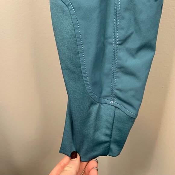 Ovation Aqua-X Silicone Knee Patch Breeches Size 30 R blue silicone equestrian - Picture 10 of 12